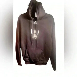 Adidas x Toronto Raptor 2010  unisex casual athletic black long sleeve hoodie S